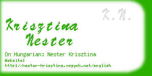 krisztina nester business card